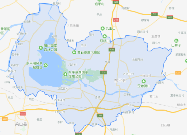 东平县最新地图概览